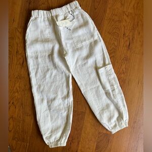 New! Zara white linen pants size 11-12